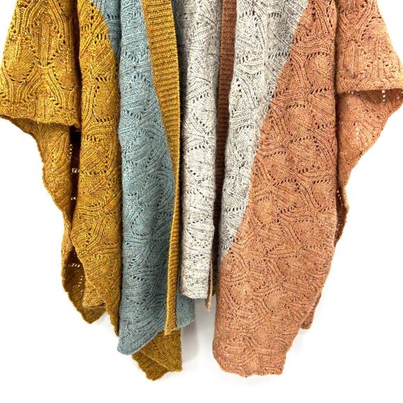 Sundance Multicolor Open Knit Ruanna Poncho Sweater Women's XS / S - Picture 3 of 7